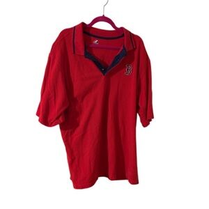 Boston Red Sox Polo Shirt with Navy Accents size XL NWOT!